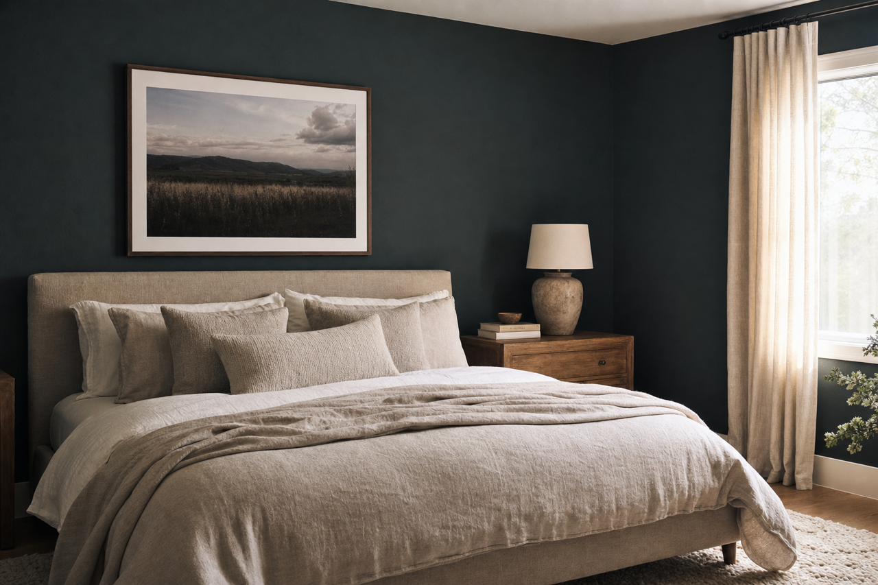 Black by Benjamin Moore on interiors