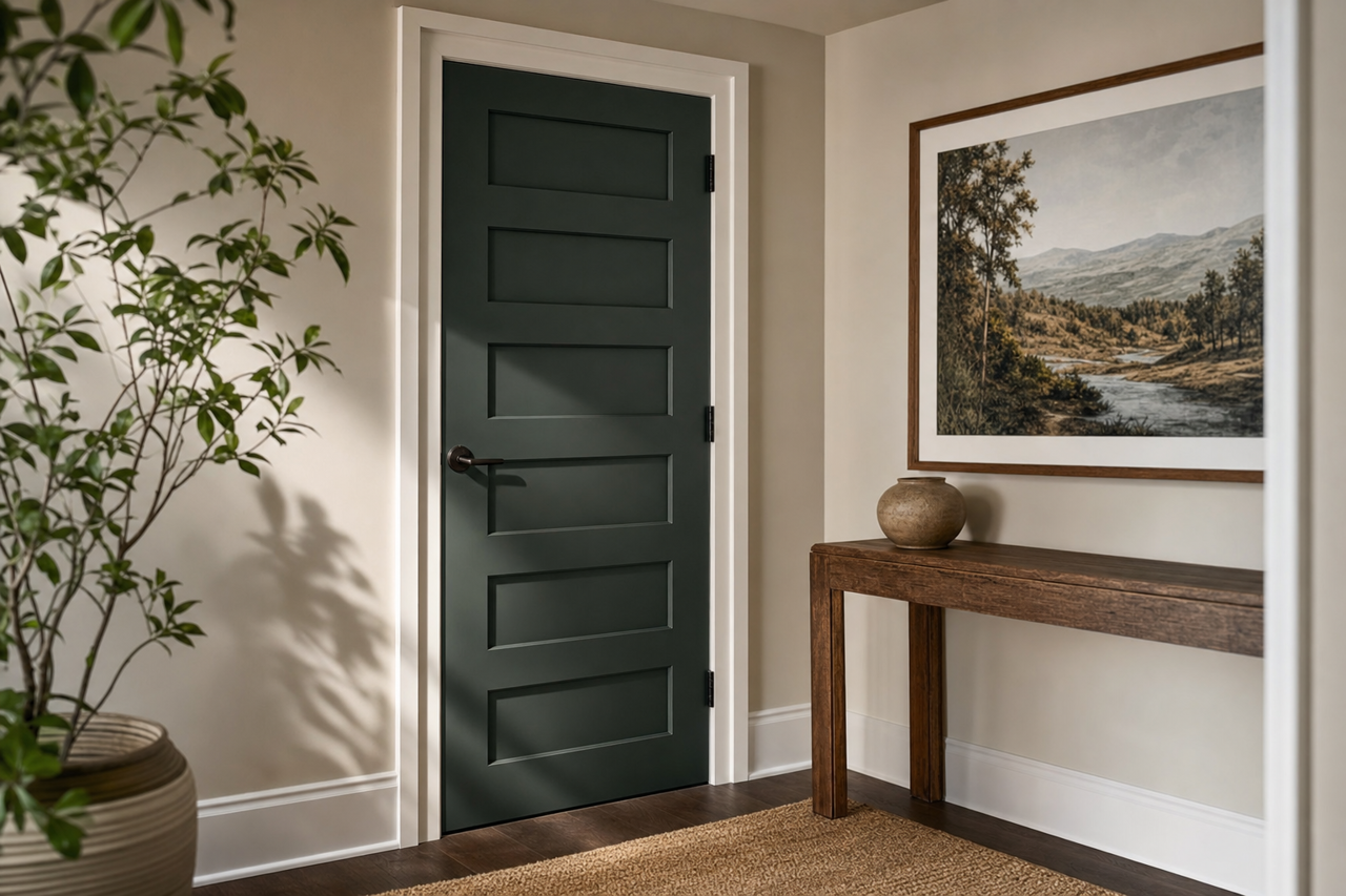 Essex by Benjamin Moore on interior-doors
