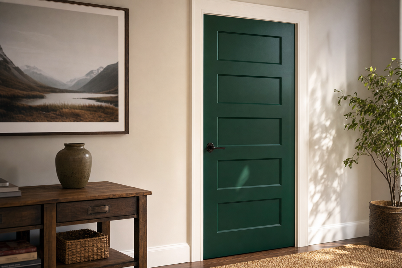 Chrome by Benjamin Moore on interior-doors