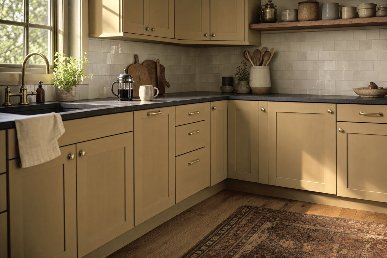 Norwich by Benjamin Moore on cabinets
