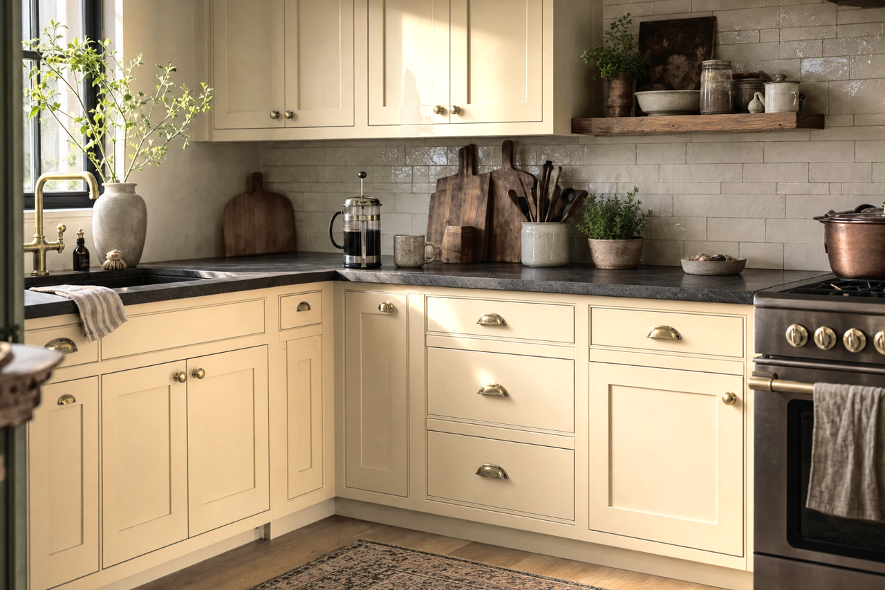 Putnam by Benjamin Moore on cabinets