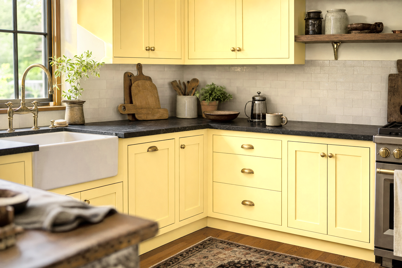 Hawthorne by Benjamin Moore on cabinets