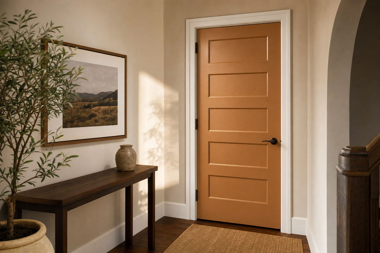 Greenfield by Benjamin Moore on interior-doors