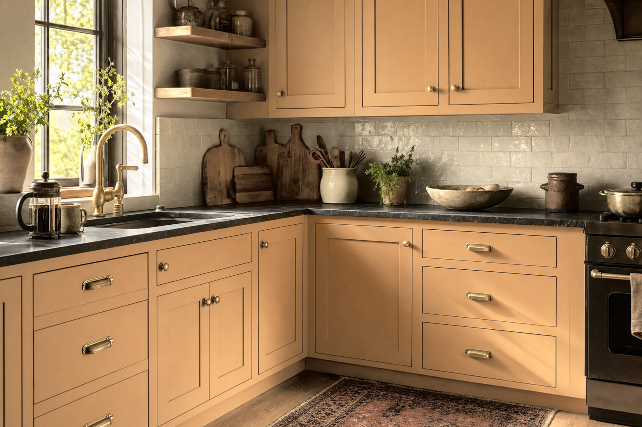 Roxbury by Benjamin Moore on cabinets