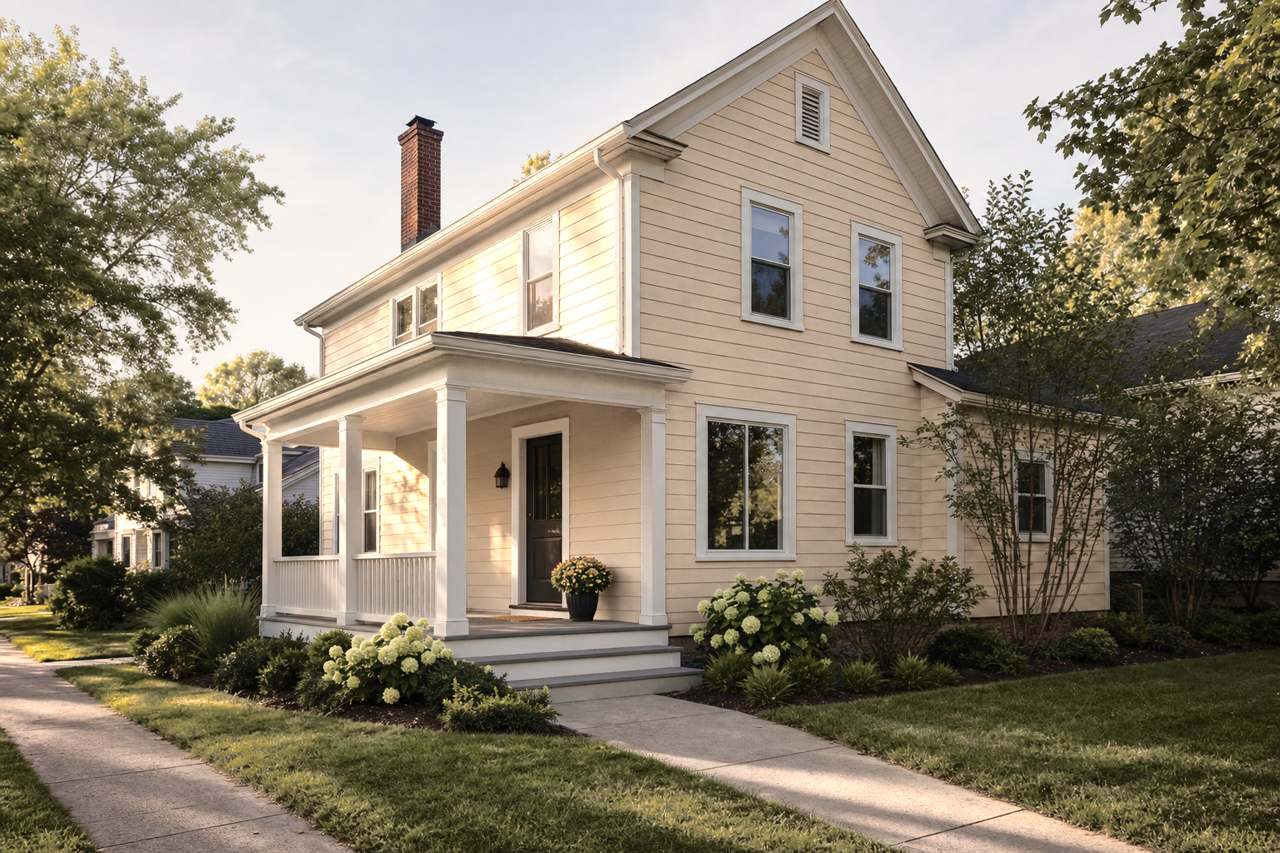 Shaker by Benjamin Moore on exterior