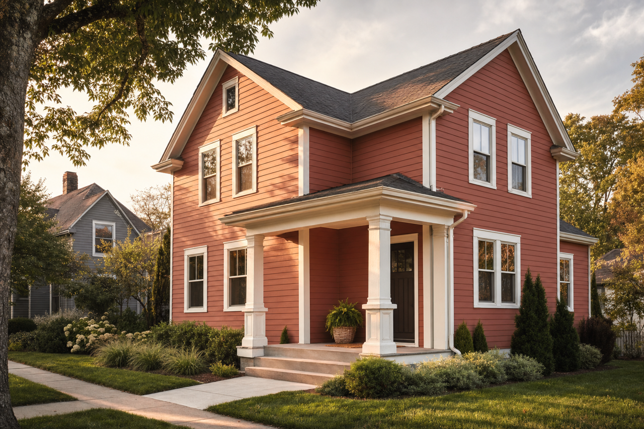 Mayflower by Benjamin Moore on exterior