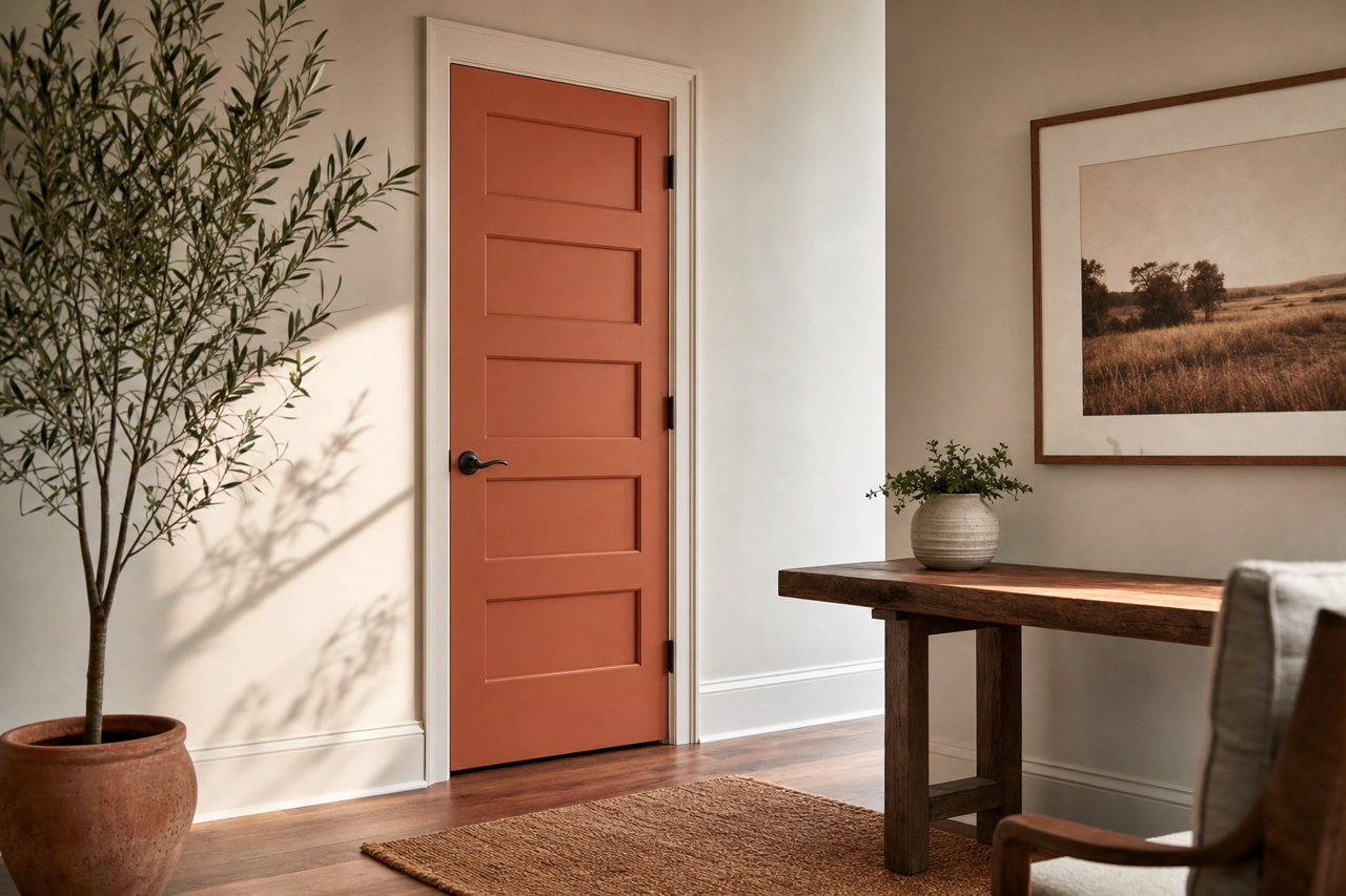 Mayflower by Benjamin Moore on interior-doors