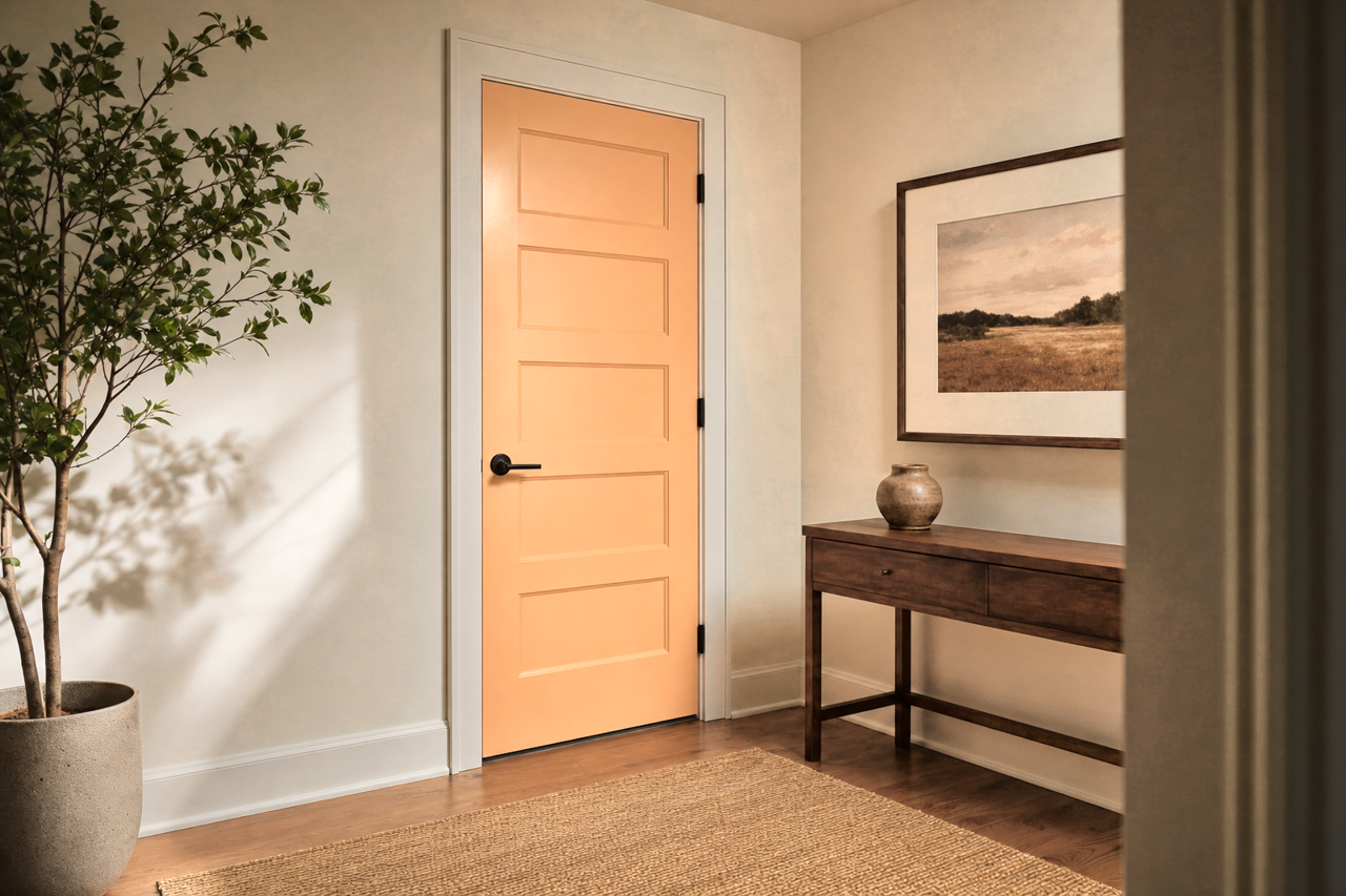 Ansonia by Benjamin Moore on interior-doors