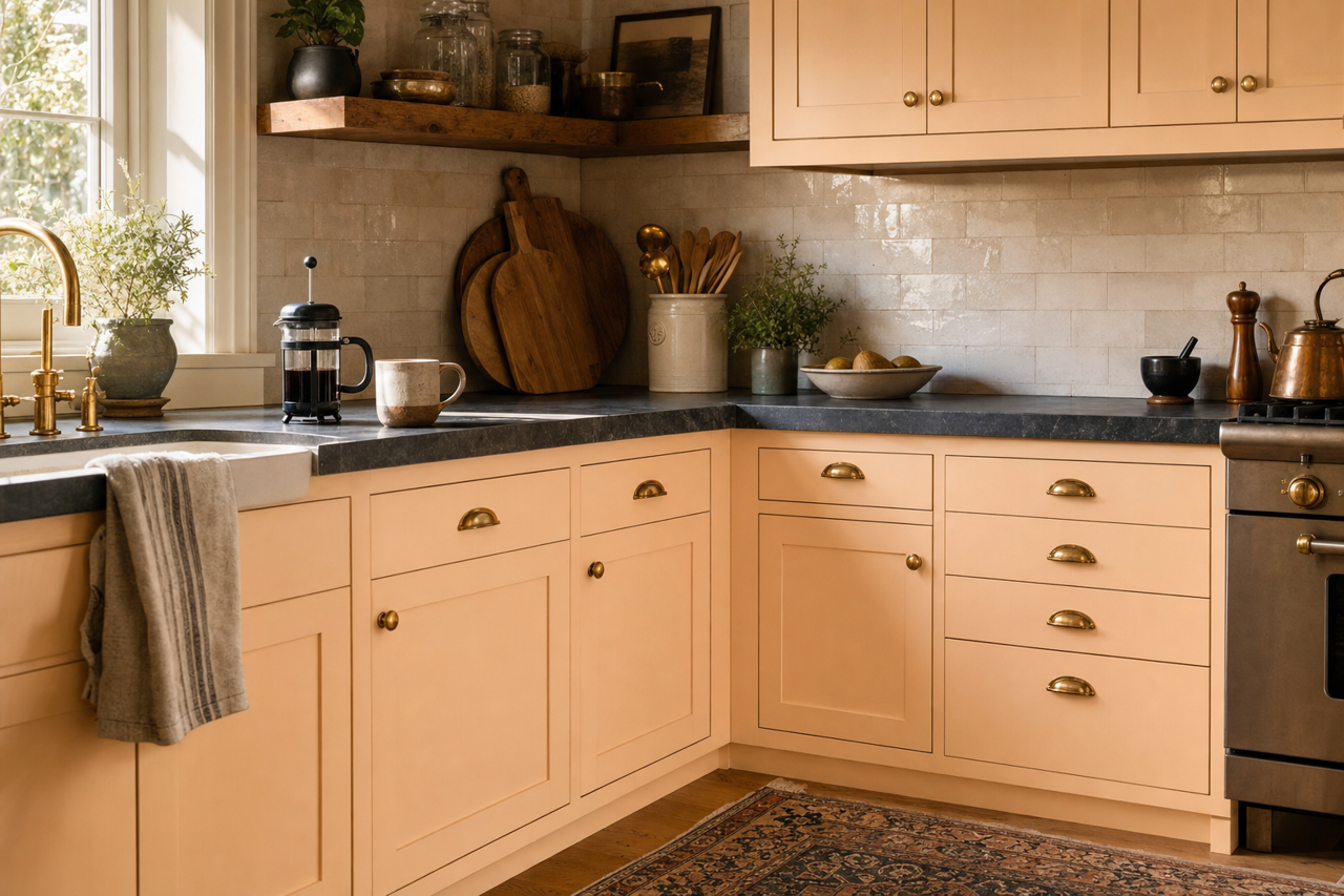 Queen by Benjamin Moore on cabinets