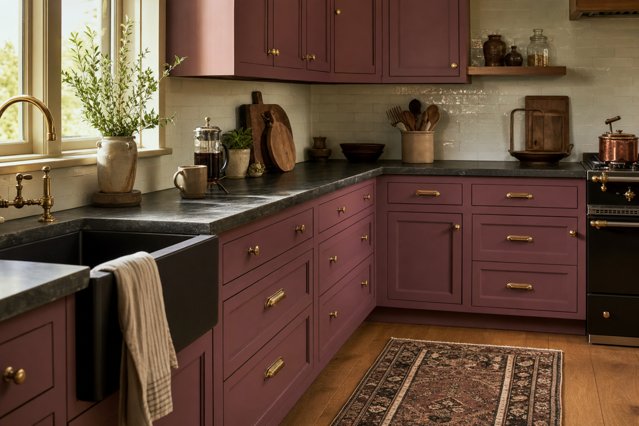New by Benjamin Moore on cabinets