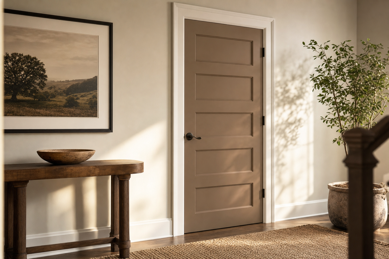 Whitall by Benjamin Moore on interior-doors