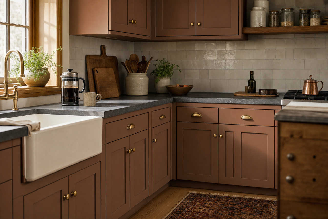 Branchport by Benjamin Moore on cabinets