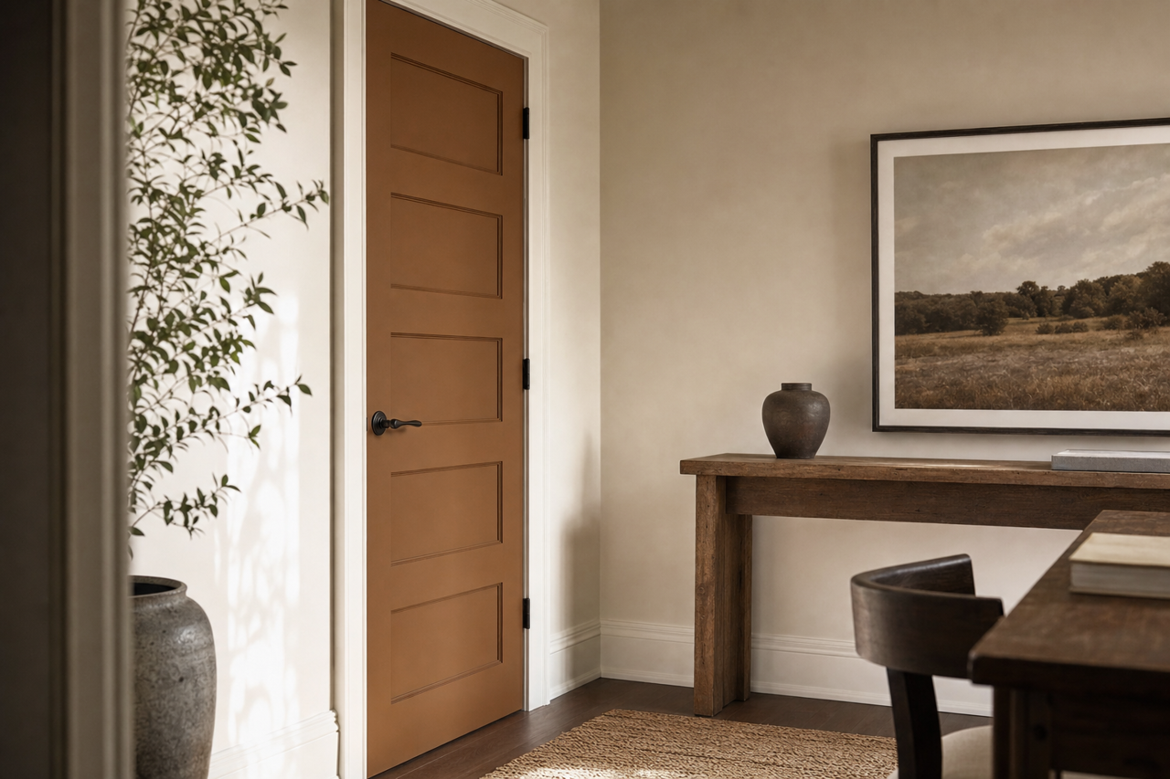Plymouth by Benjamin Moore on interior-doors