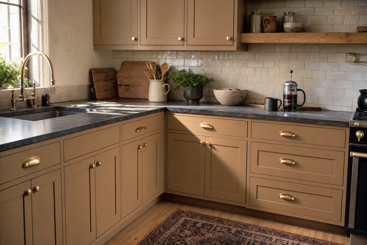 Valley by Benjamin Moore on cabinets