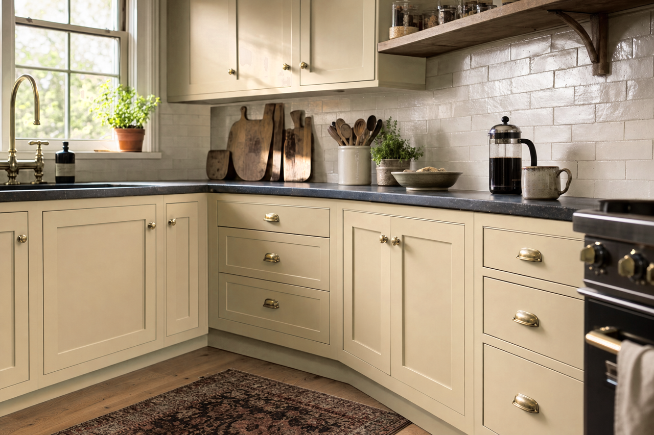 Bennington by Benjamin Moore on cabinets