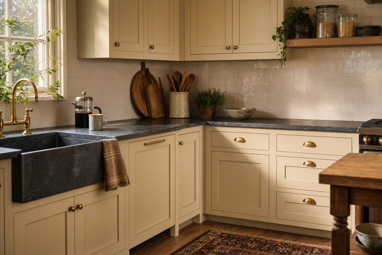 Grant by Benjamin Moore on cabinets