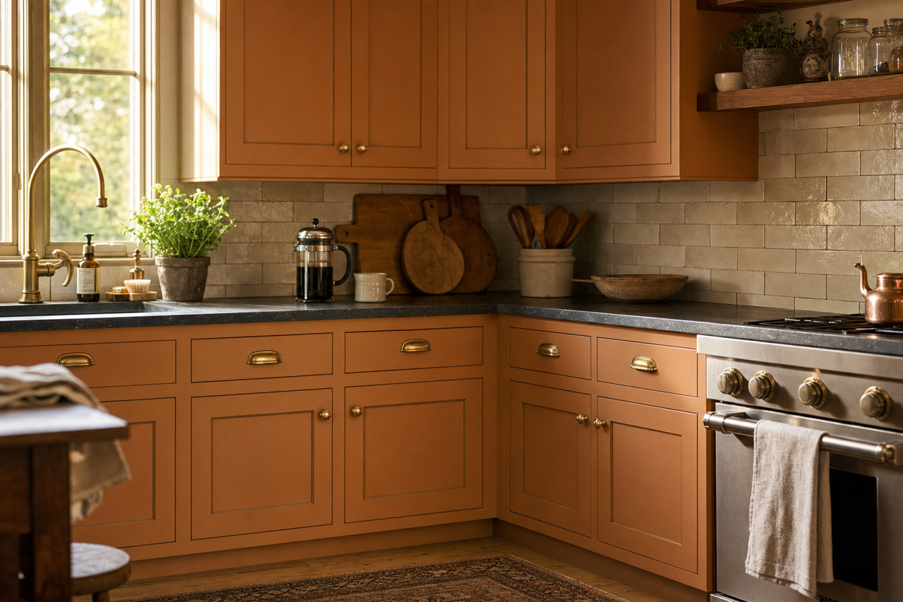 Fairview by Benjamin Moore on cabinets