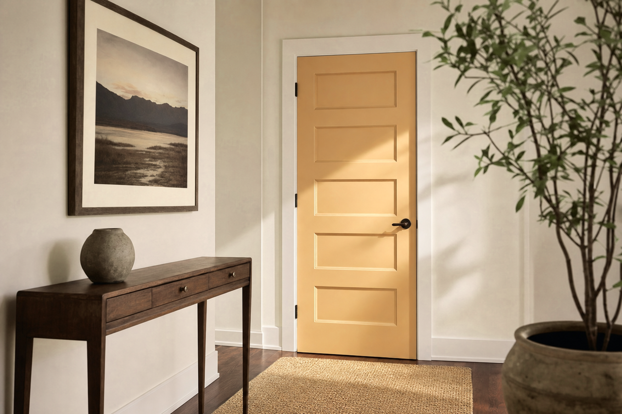 Crown by Benjamin Moore on interior-doors