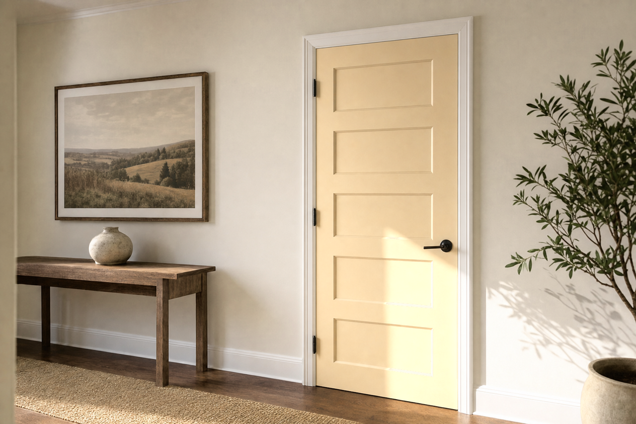 Wheeling by Benjamin Moore on interior-doors
