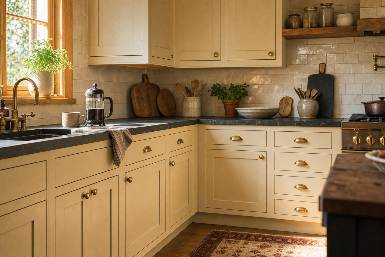Carrington by Benjamin Moore on cabinets