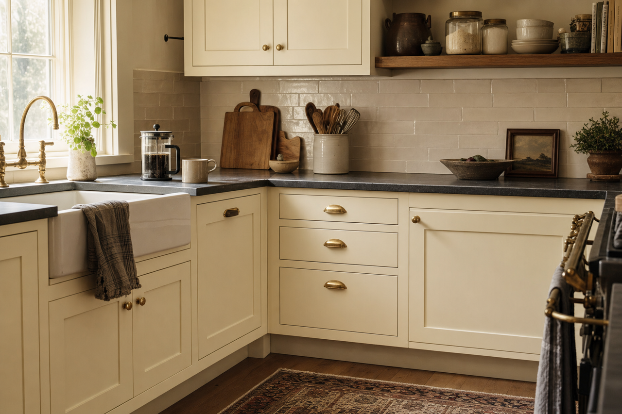 Cloud by Benjamin Moore on cabinets