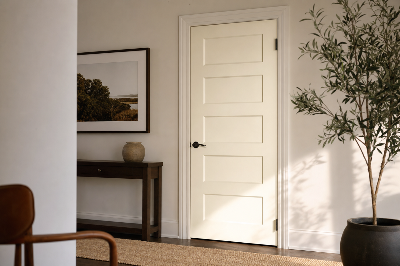 Cloud by Benjamin Moore on interior-doors