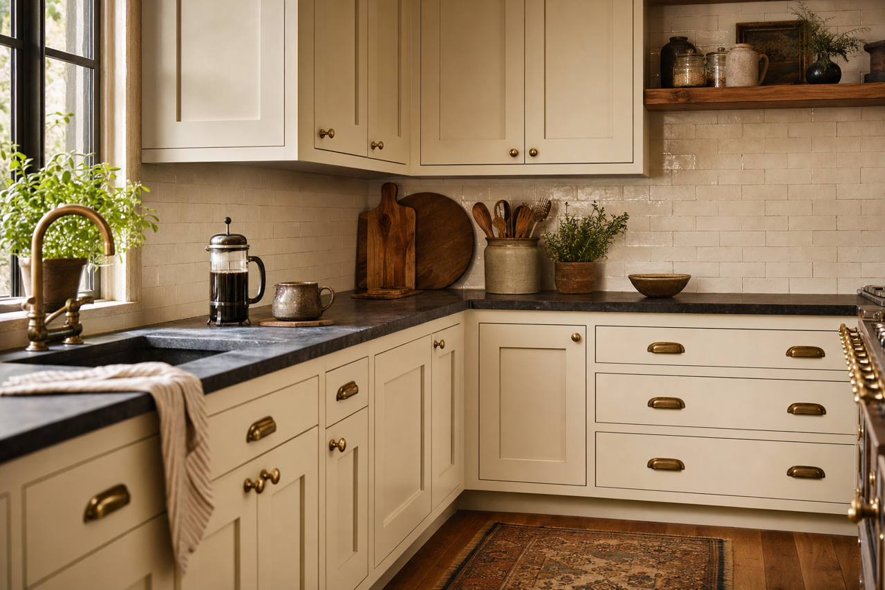 Balboa by Benjamin Moore on cabinets