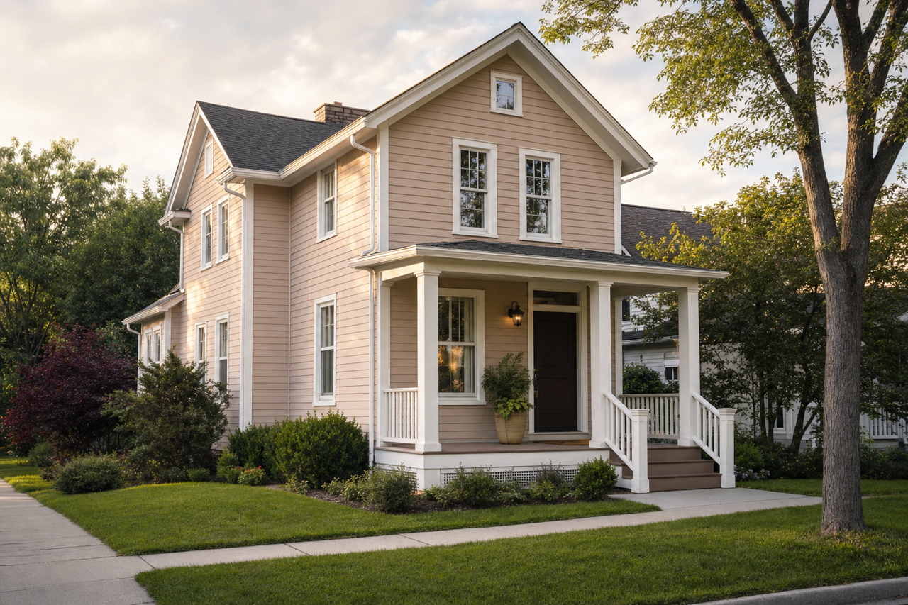 Chelsea Mauve by Sherwin-Williams on exterior