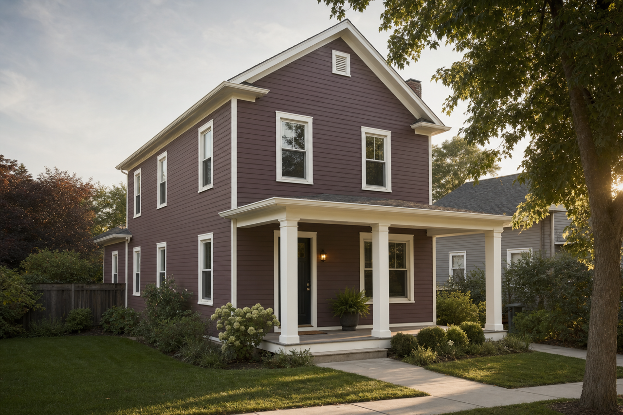 Deepest Mauve by Sherwin-Williams on exterior