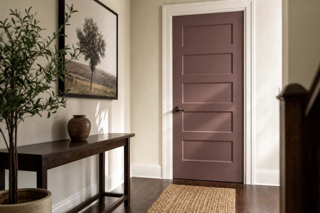 Deepest Mauve by Sherwin-Williams on interior-doors