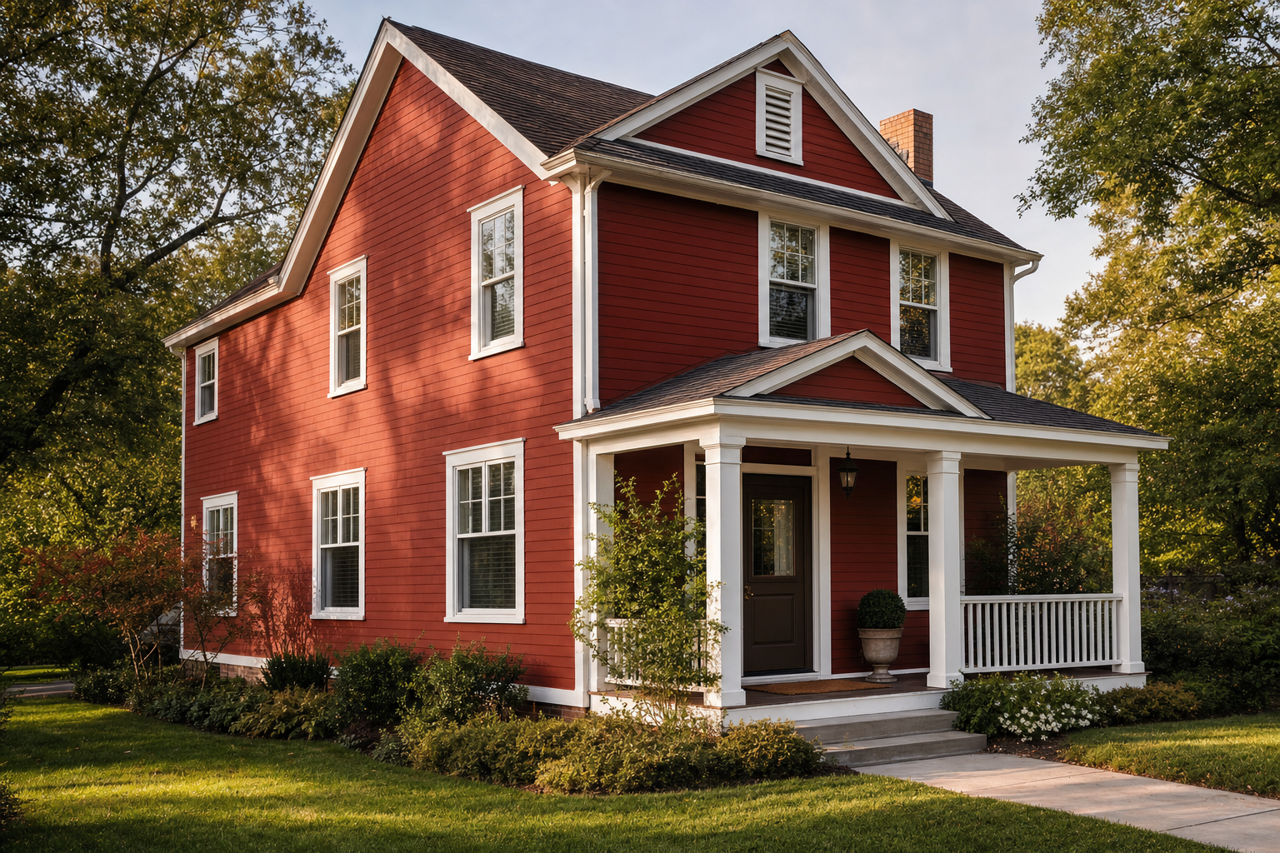 Cajun Red by Sherwin-Williams on exterior