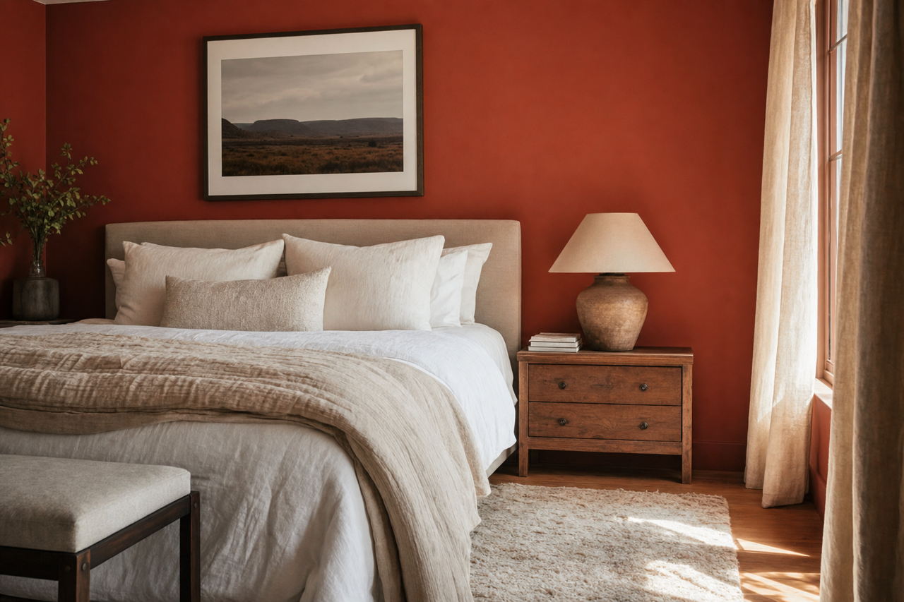 Cajun Red by Sherwin-Williams on interiors