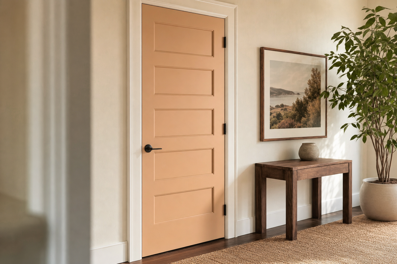 Wickerwork by Sherwin-Williams on interior-doors