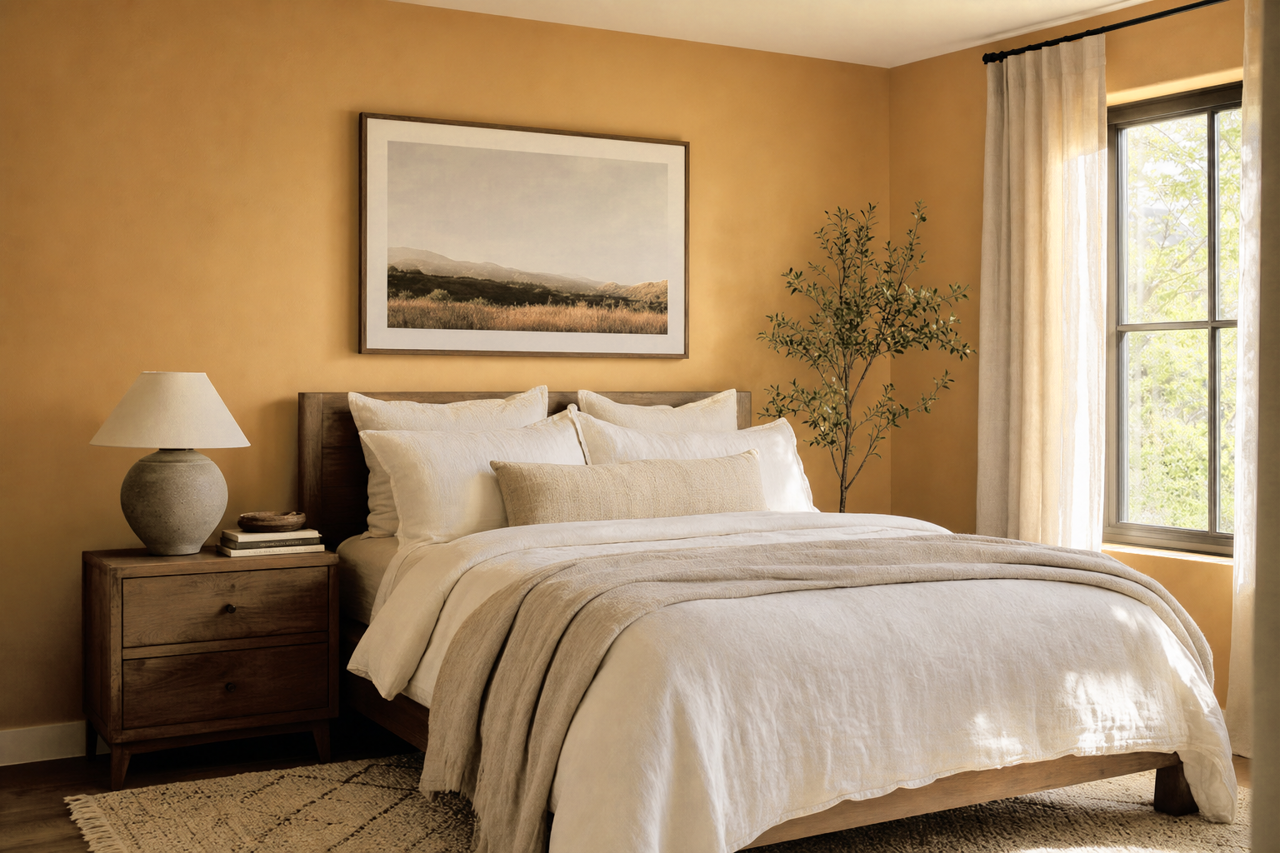 Empire Gold by Sherwin-Williams on interiors