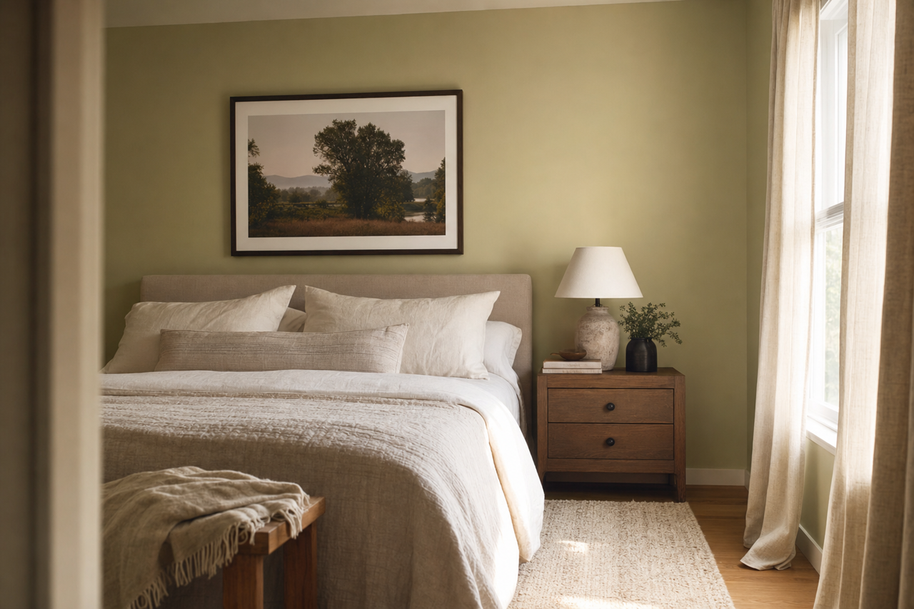 Majolica Green by Sherwin-Williams on interiors
