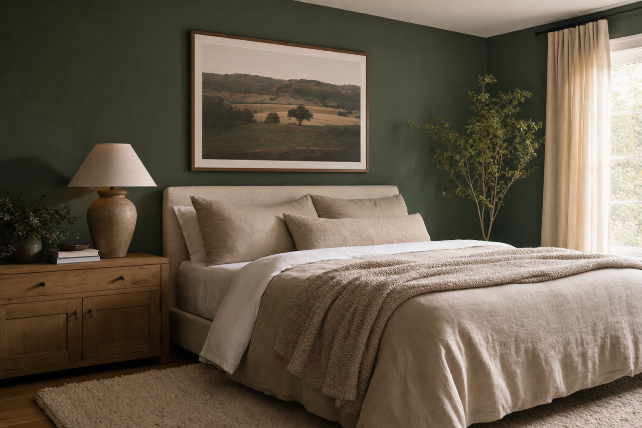 Billiard Green by Sherwin-Williams on interiors
