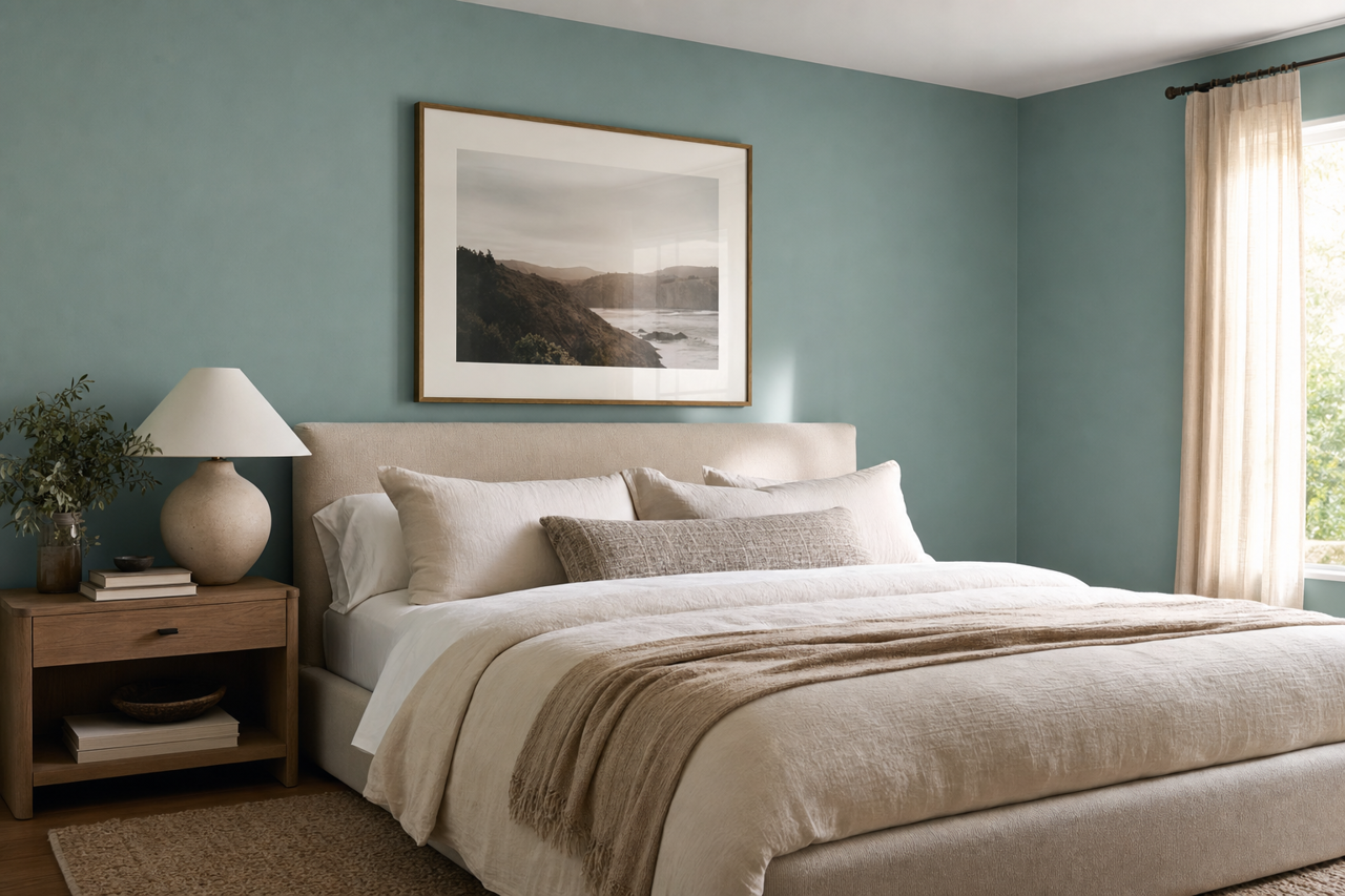 Peacock Plume by Sherwin-Williams on interiors