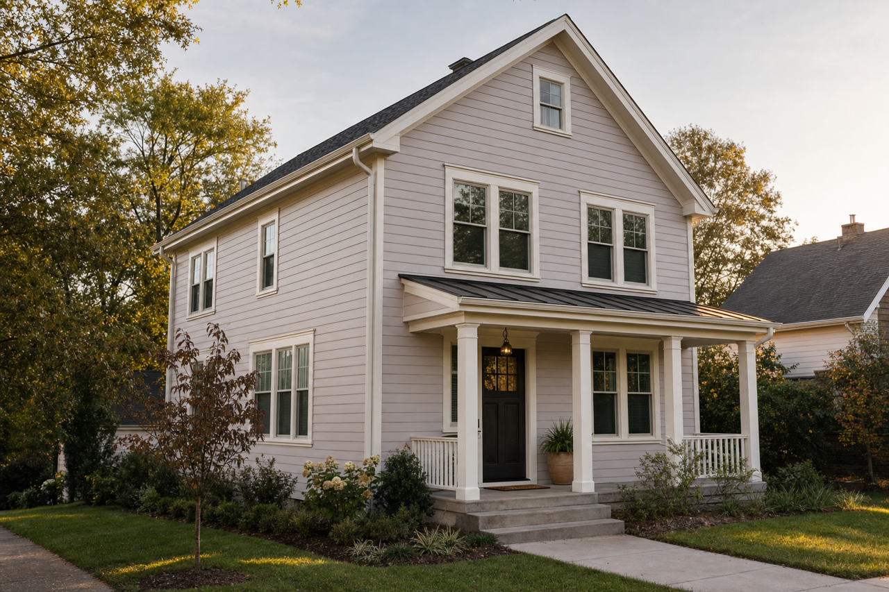 Queen Anne Lilac by Sherwin-Williams on exterior