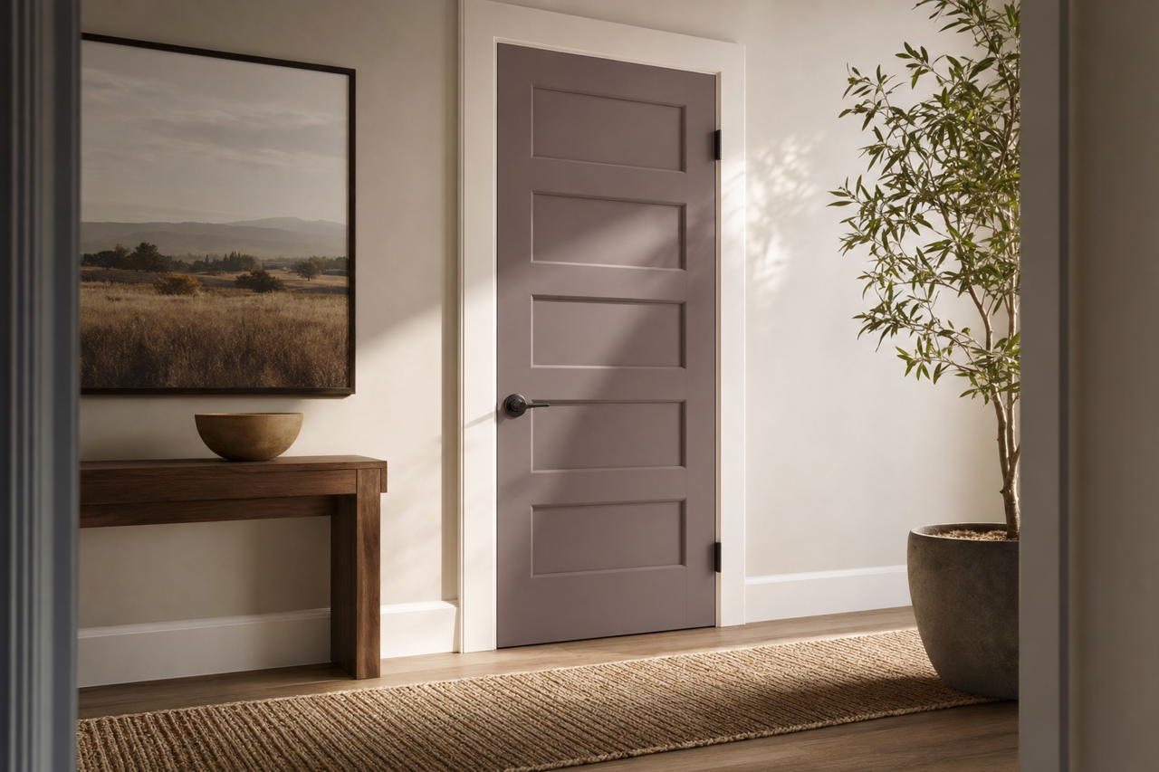 Patchwork Plum by Sherwin-Williams on interior-doors
