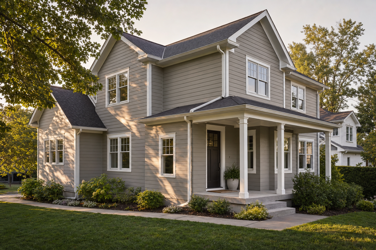 Pewter Tankard by Sherwin-Williams on exterior