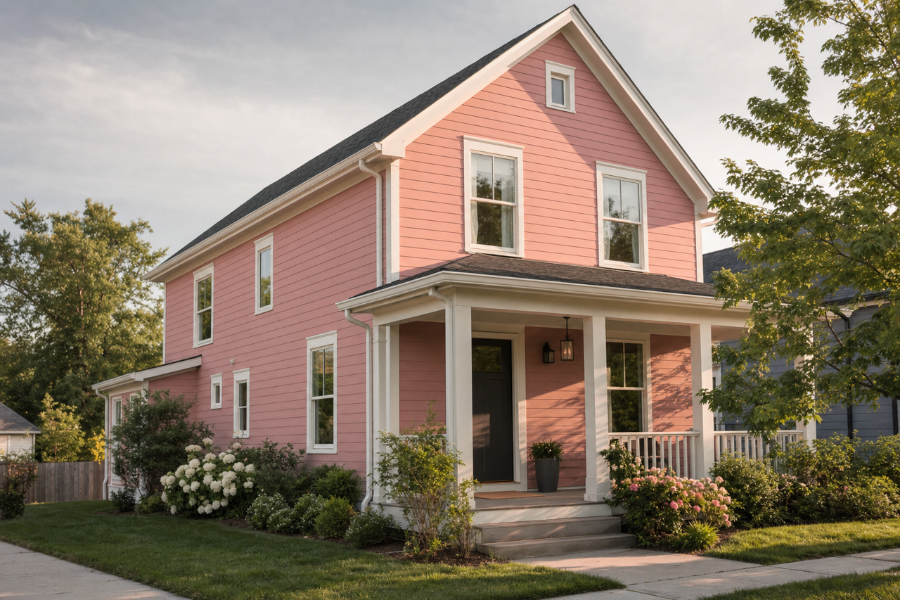 Rosedust by Sherwin-Williams on exterior