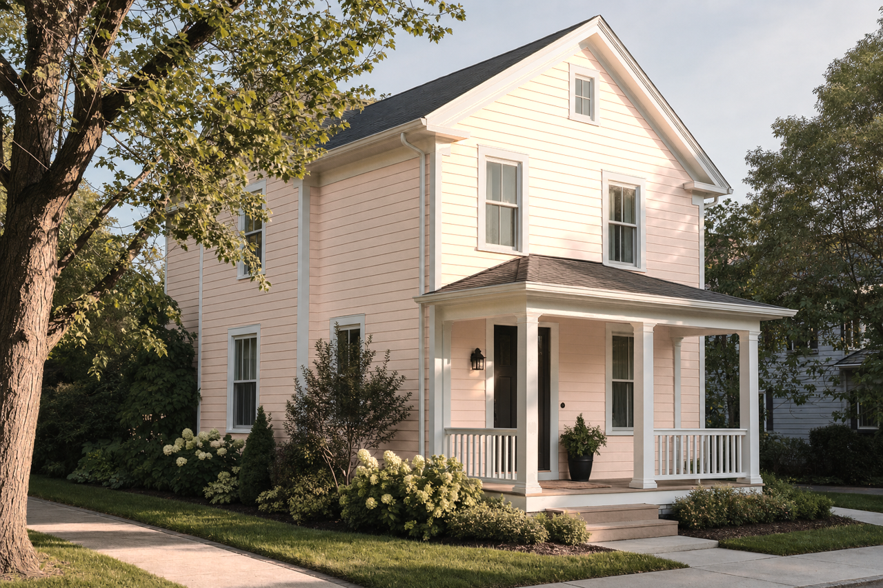 Aristocrat Peach by Sherwin-Williams on exterior