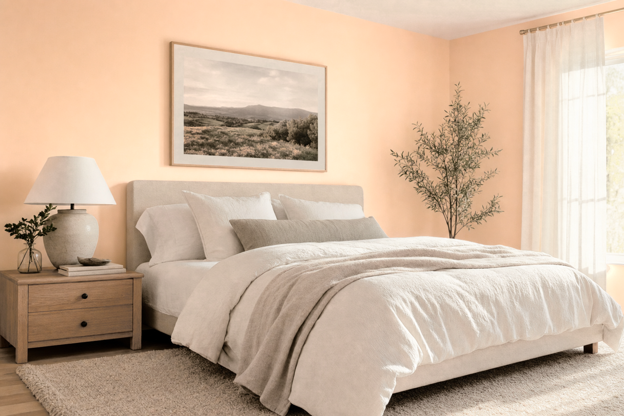 Aristocrat Peach by Sherwin-Williams on interiors