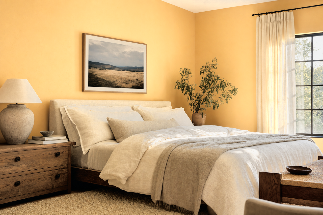 Colonial Yellow by Sherwin-Williams on interiors