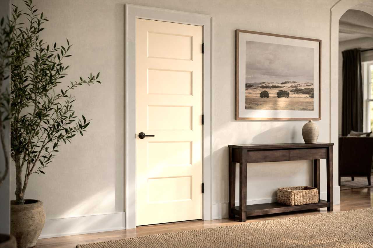 Indian White by Sherwin-Williams on interior-doors