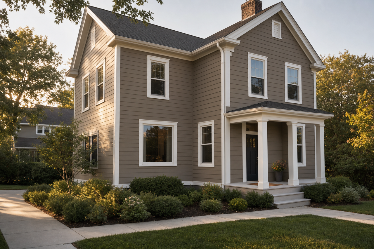 Library Pewter by Sherwin-Williams on exterior