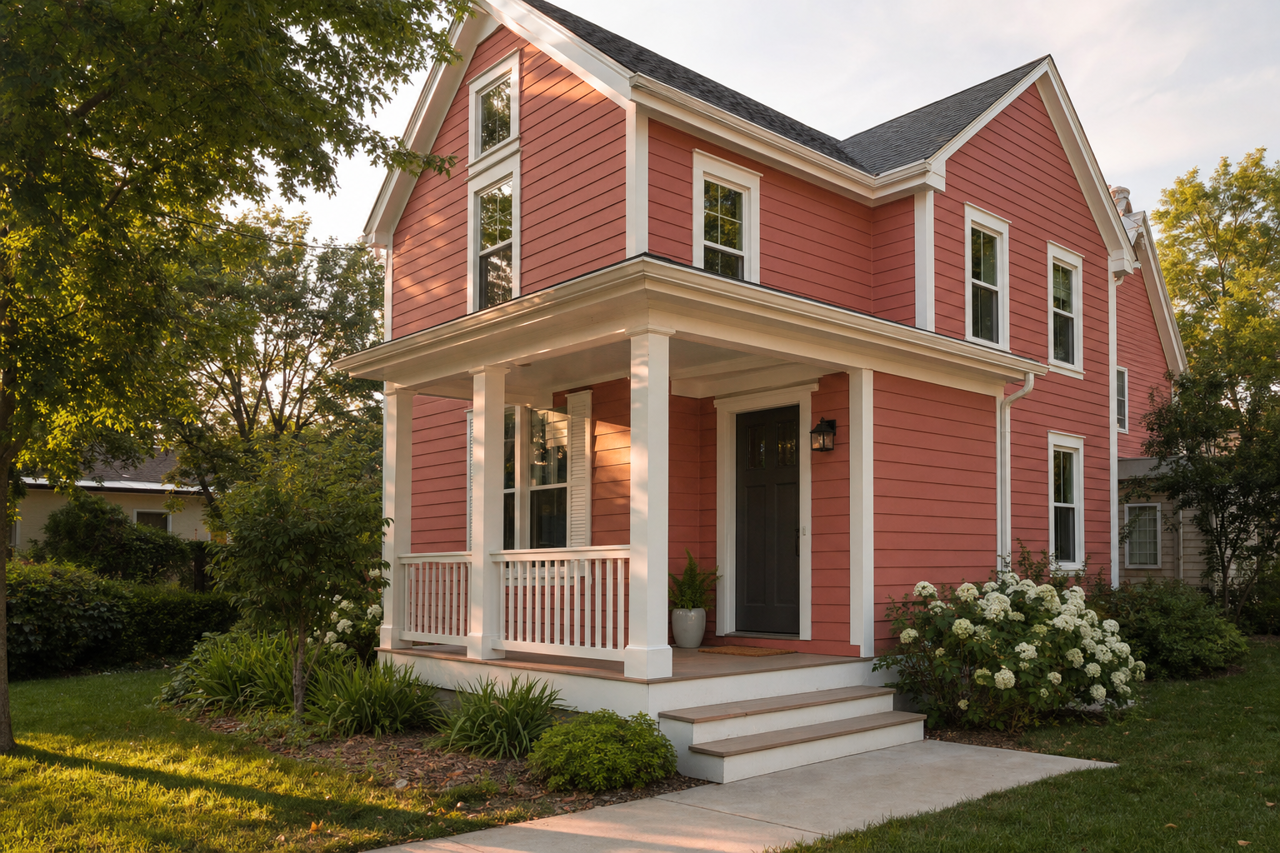 Roycroft Adobe by Sherwin-Williams on exterior