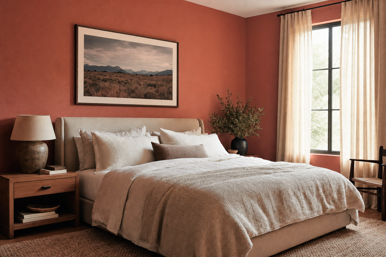 Roycroft Adobe by Sherwin-Williams on interiors