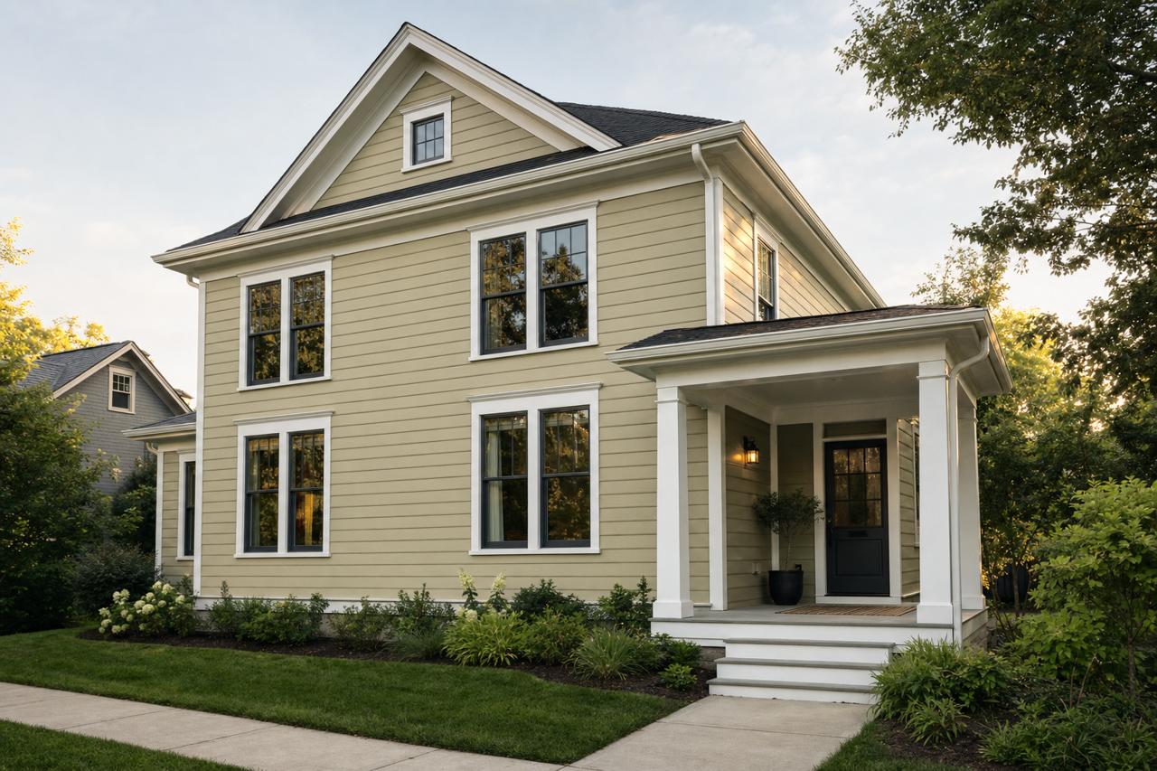 Ruskin Room Green by Sherwin-Williams on exterior