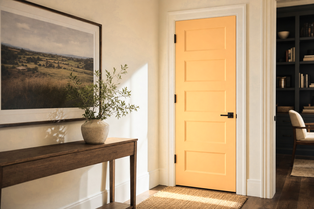 Hubbard Squash by Sherwin-Williams on interior-doors